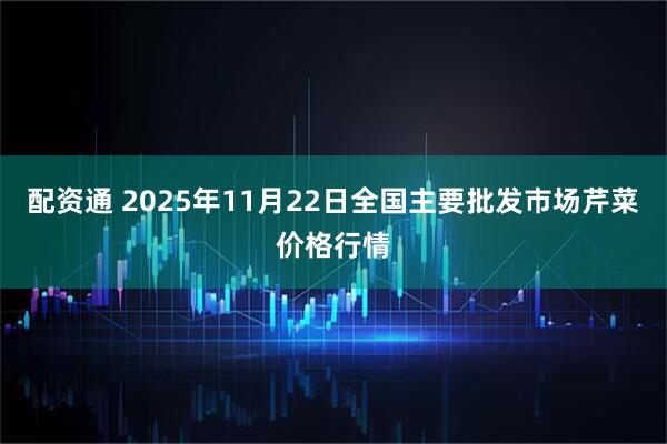配资通 2025年11月22日全国主要批发市场芹菜价格行情